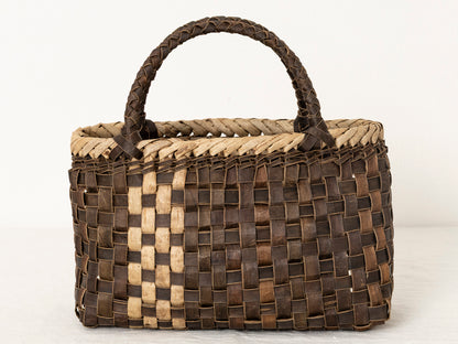 岩手県/くるみ　手提　裏皮市松　表皮ライン　ふっくら　1510741