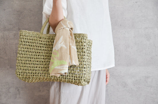 Hand bag -shallow- S, L / “Igusa” rush / Okayama-JPN 330302