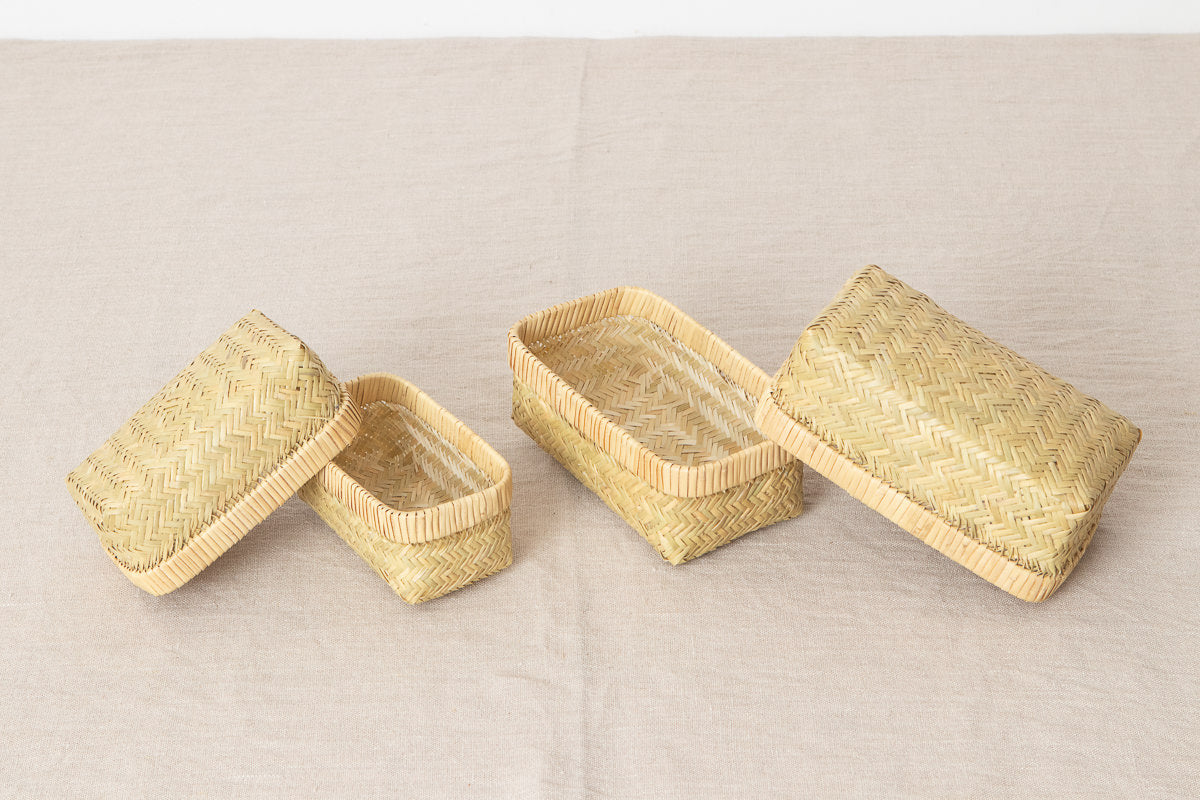 Lunch basket “Rectangle” -B type- / Suzu bamboo / Iwate-JPN 450815