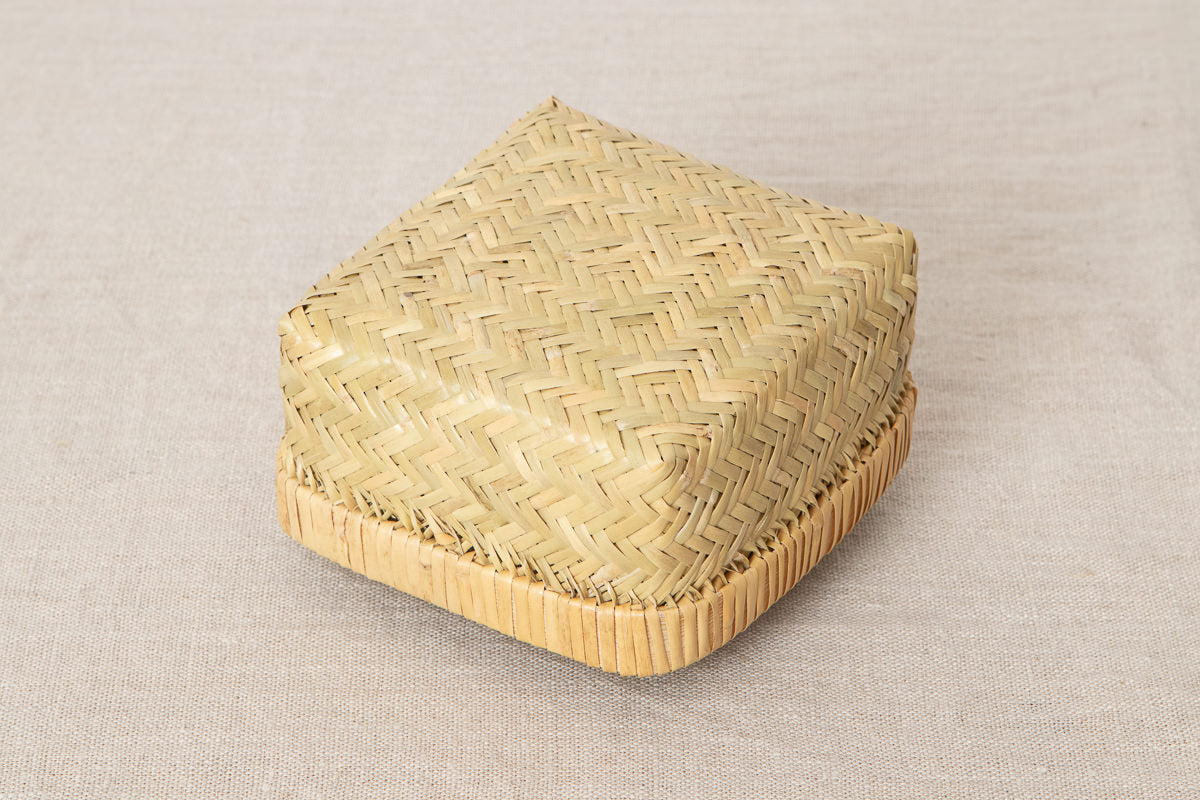 Lunch basket “Square” -B type- / Suzu bamboo / Iwate-JPN 450804