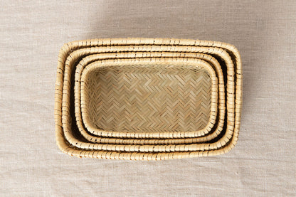 Lunch basket “Rectangle” -B type- / Suzu bamboo / Iwate-JPN 450815