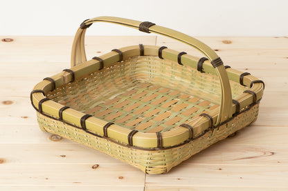 Square table basket with handle S, M, L / Madake bamboo / Ōita-JPN 220620