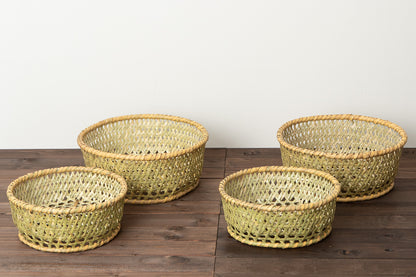 Dish basket, M, L [ Round, Oval ] / Nemagari bamboo / Nagano-JPN 610207