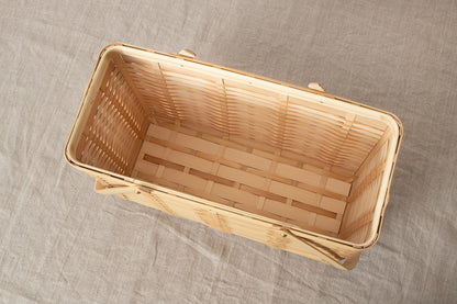 Magazine basket / White bamboo / Kagoshima-JPN 321108-1