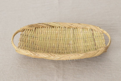 Oval plate(colander) with handle -B type- S, M, L / Suzu bamboo / Iwate-JPN 450812