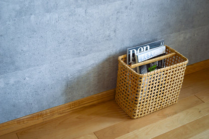 Magazine basket / White bamboo / Kagawa-JPN 250702-1