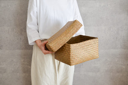 Organizing basket with lid “Rectangle” S, M / Kachū / THA 3115115