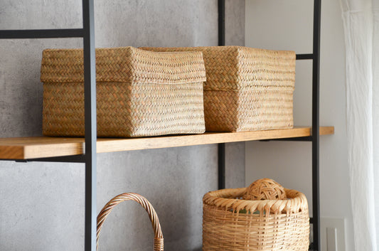 Organizing basket with lid “Rectangle” S, M / Kachū / THA 3115115