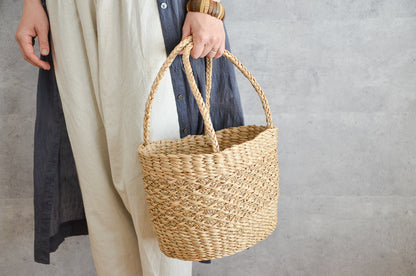 Handbag with braids S, L / Kok / THA 3115424