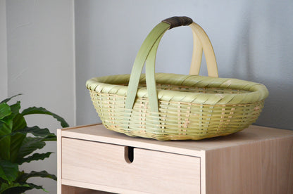 Oval basket with handle S, M, L / Madake bamboo / Ōita-JPN 220640