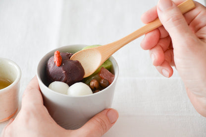 Spoon for "Japanese steamed egg custard" [ Natural, Red ] / Mōsō bamboo / Ōita-JPN 211125