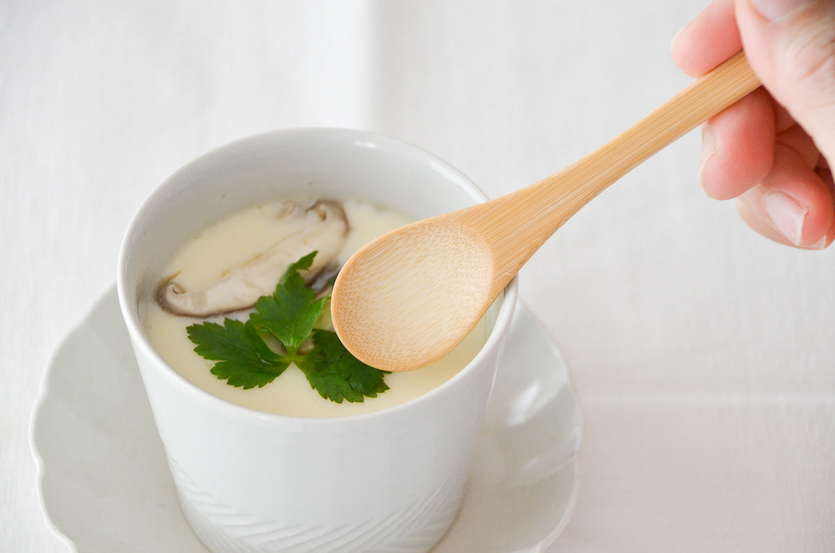 Spoon for "Japanese steamed egg custard" [ Natural, Red ] / Mōsō bamboo / Ōita-JPN 211125