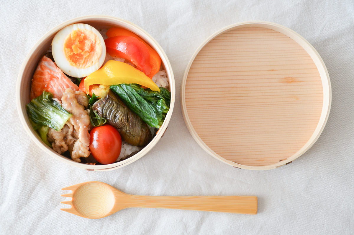 Bento(Lunch) spoon [ Natural, Red ] / Mōsō bamboo / Ōita-JPN-1basketry