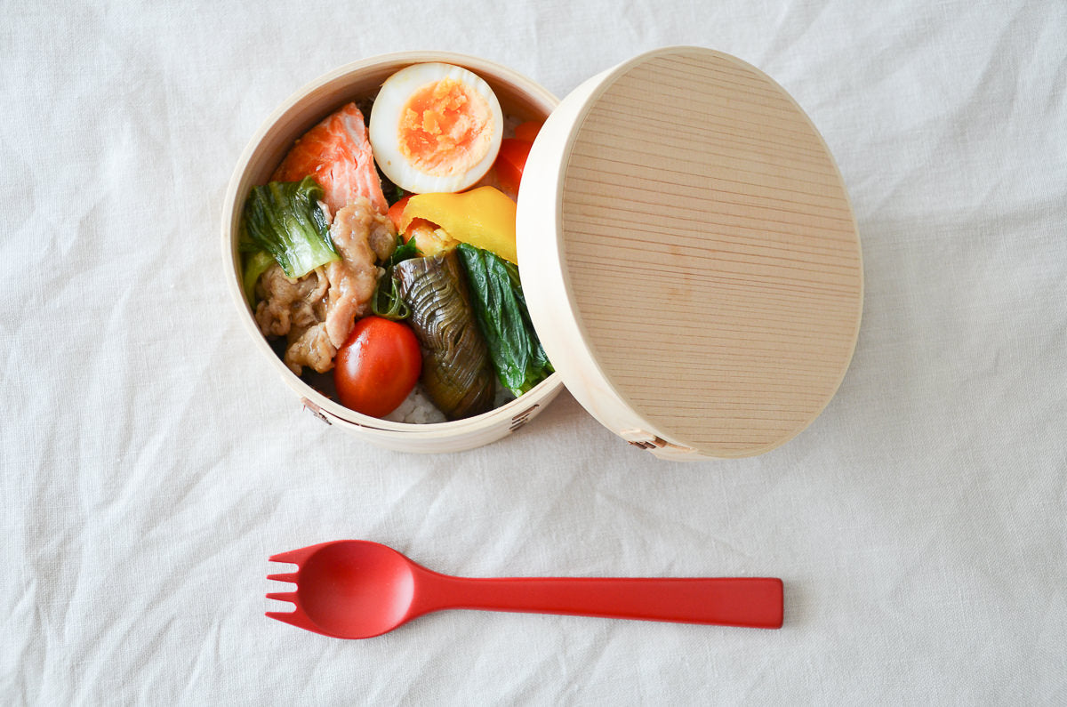 Bento(Lunch) spoon [ Natural, Red ] / Mōsō bamboo / Ōita-JPN 211120