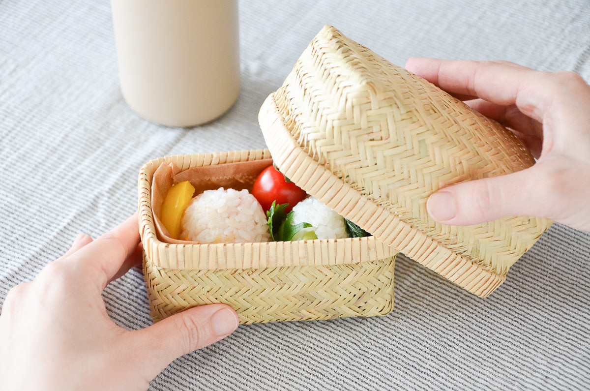 Lunch basket “Rectangle” -B type- / Suzu bamboo / Iwate-JPN 450815