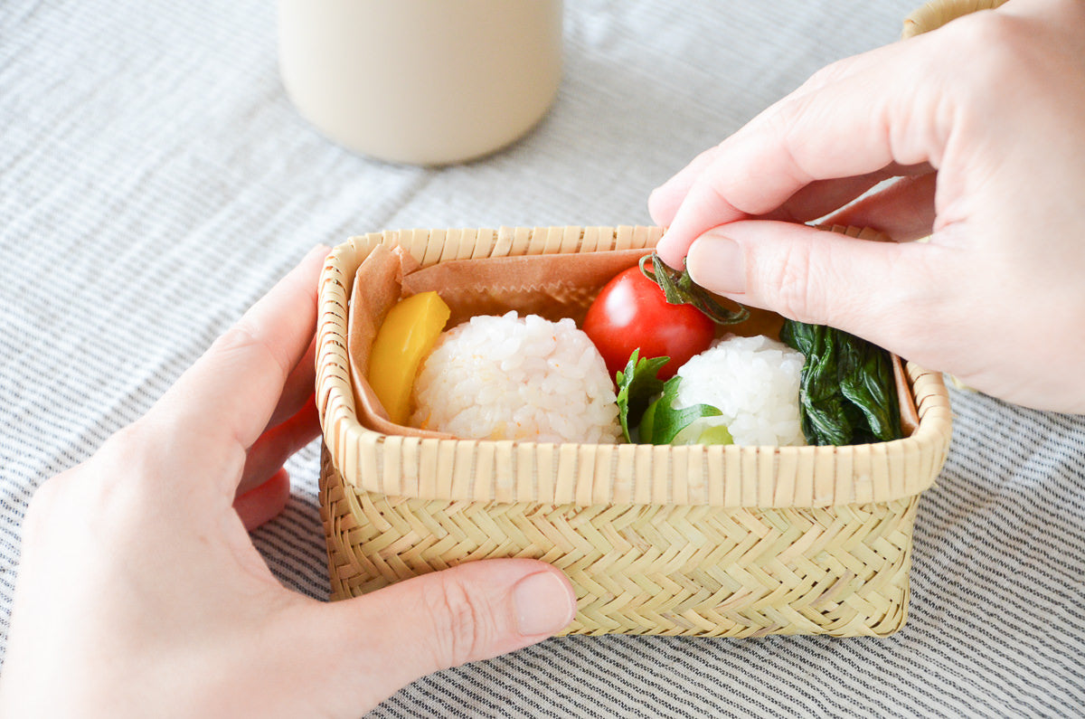 Lunch basket “Rectangle” -B type- / Suzu bamboo / Iwate-JPN 450815