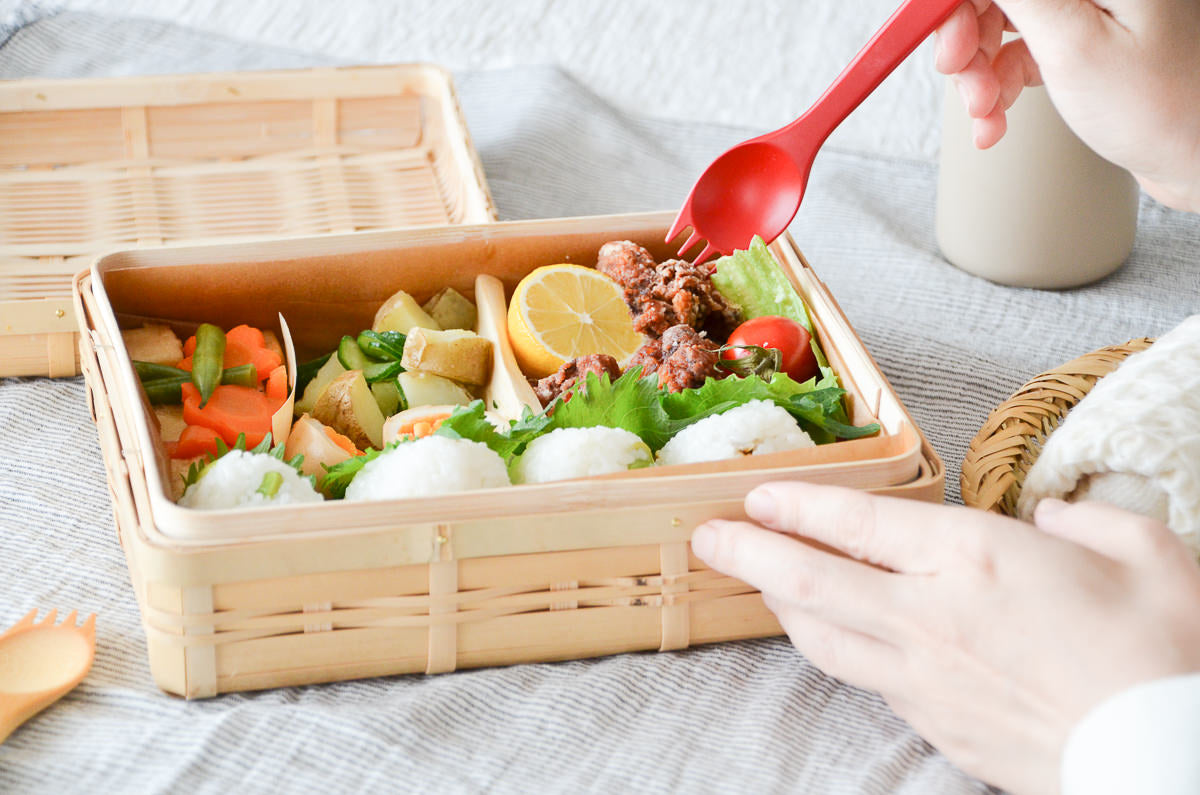 Lunch box M L XL L 2 tier White bamboo Kagoshima JPN 321103