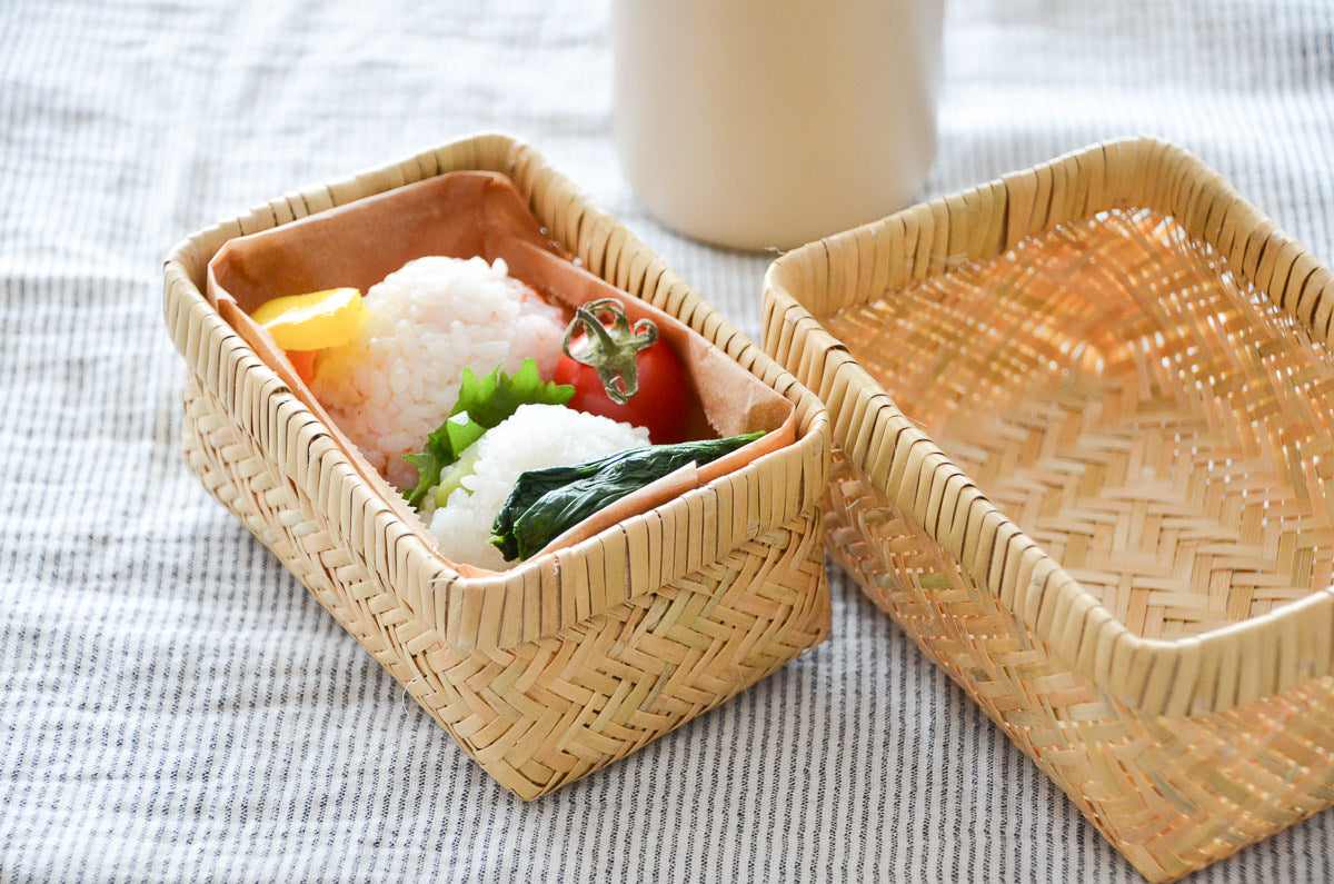 Lunch basket “Rectangle” -A type- / Suzu bamboo / Iwate-JPN 210101