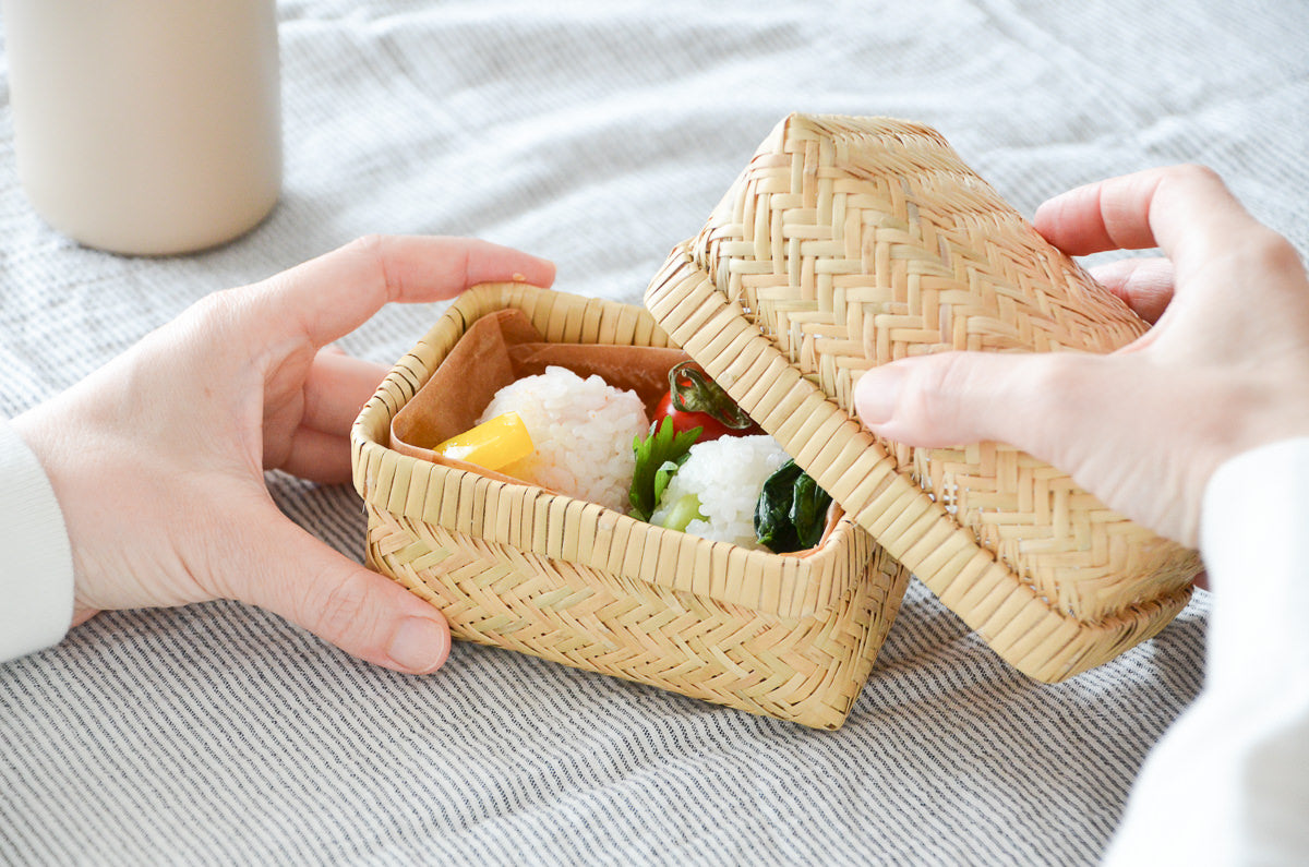 Weaved Bamboo Bento Long