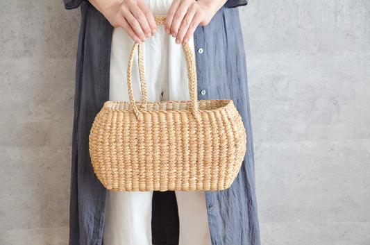 Handbag with braids “Plump” / Low, High / Water hyacinth / THA 3115216