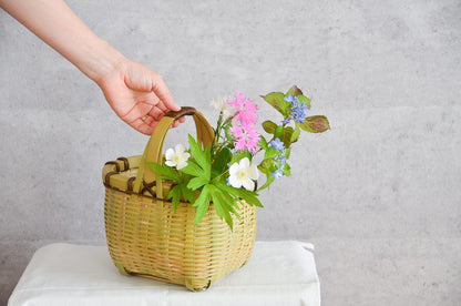 Hand basket mini / Madake bamboo / Ōita-JPN 220603-1