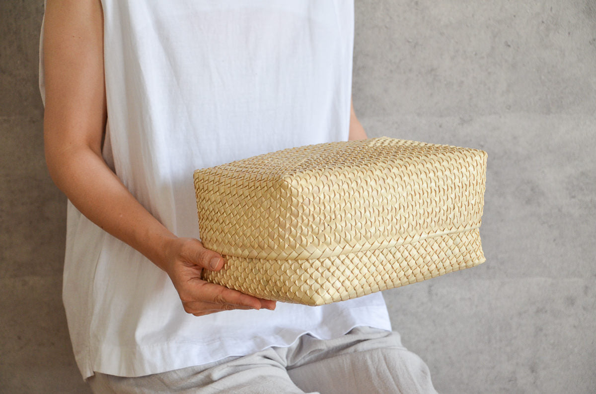 Kottan Basket “Natural” S,M,L / Palm leaf / IND 330901