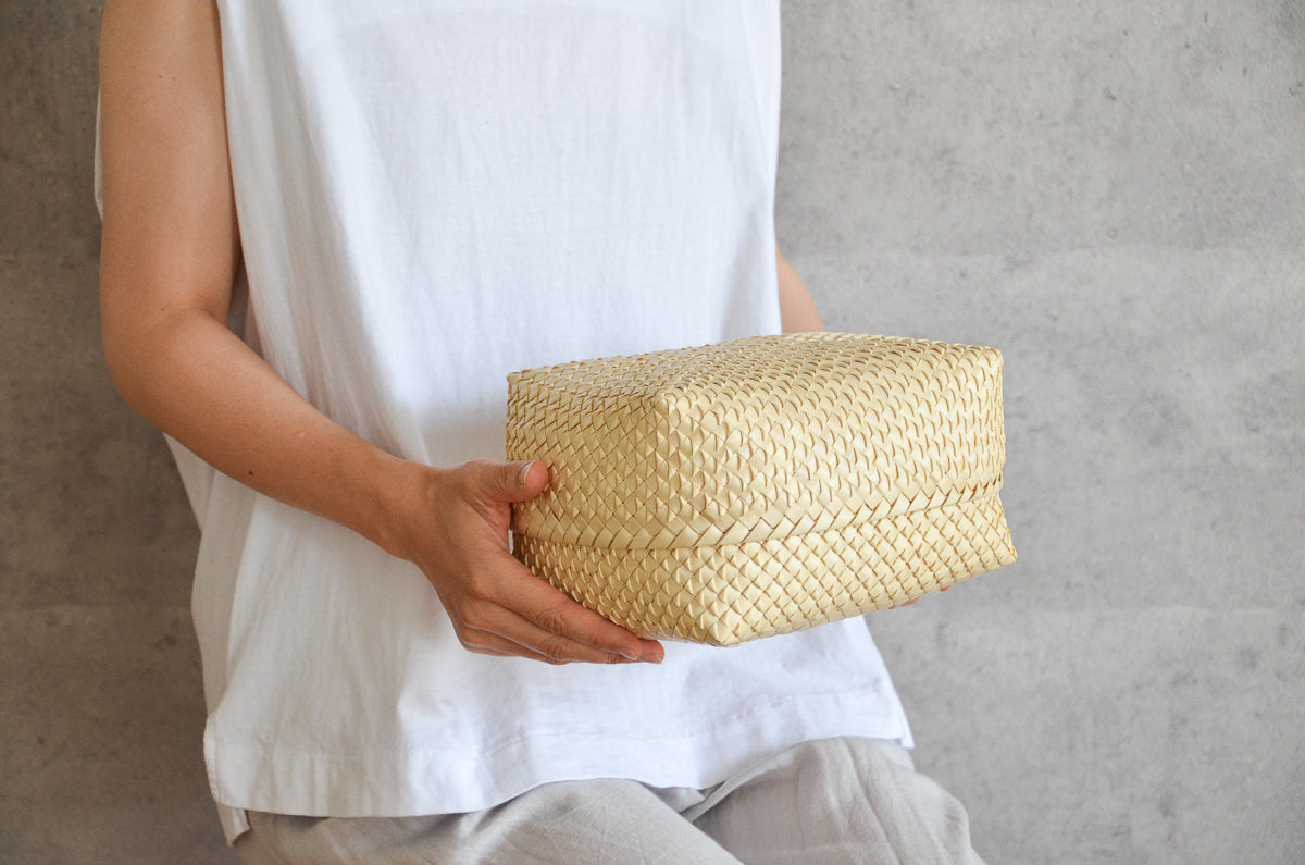 Kottan Basket “Natural” S,M,L / Palm leaf / IND 330901