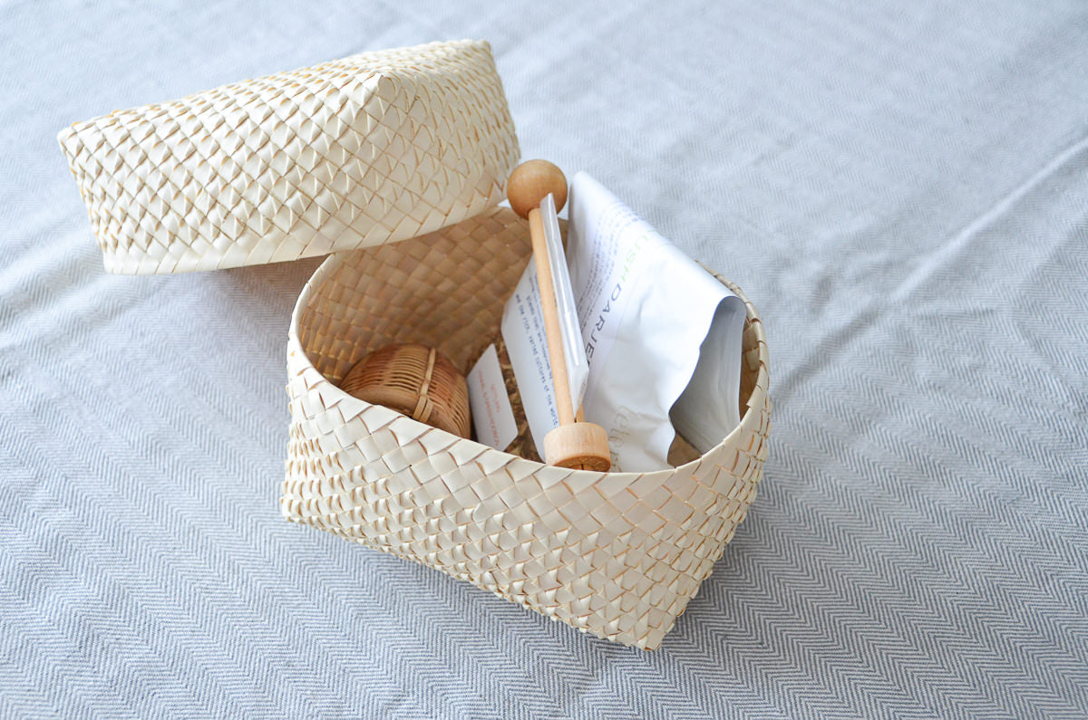 Kottan Basket “Natural” S,M,L / Palm leaf / IND 330901