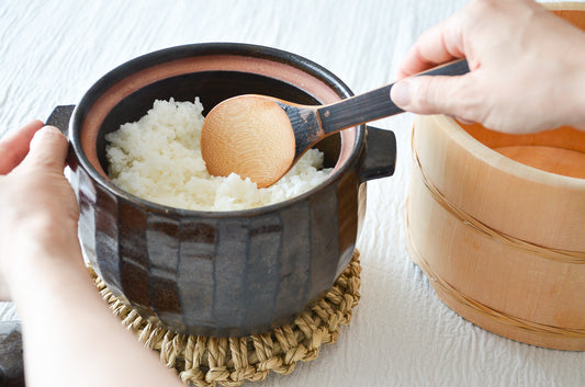 Rice scoop / Smoked Mōsō bamboo / Kōchi-JPN 321207-1