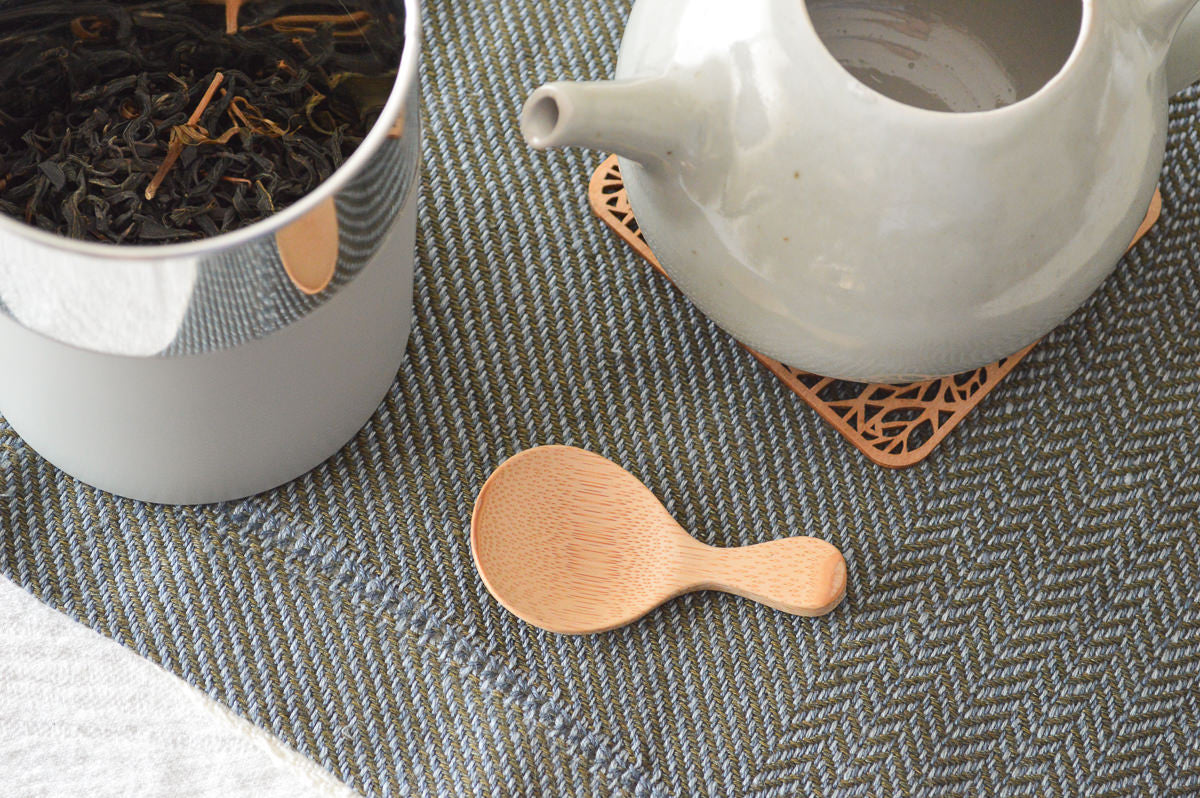 Tea scoop / Smoked Mōsō bamboo / Kōchi-JPN 321215-1