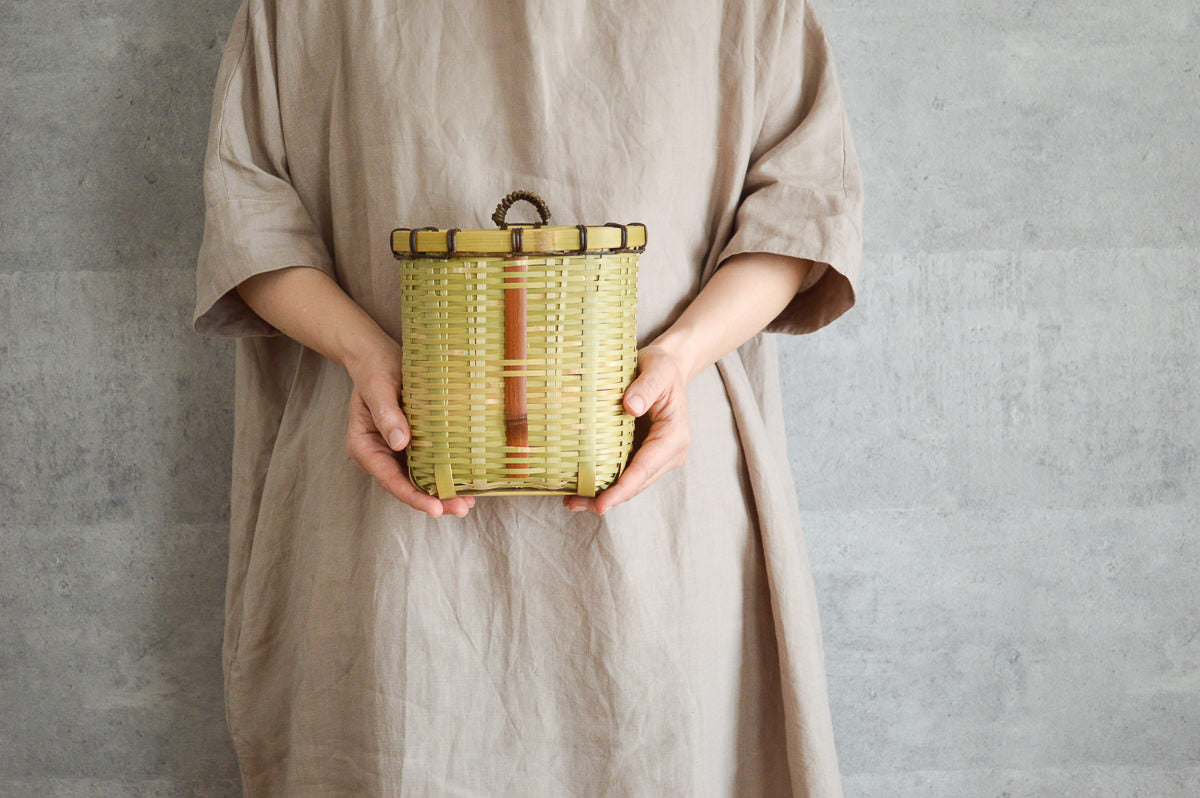 Wall Basket Fitted Rim / Madake Bamboo / Oita-JPN 220635-1