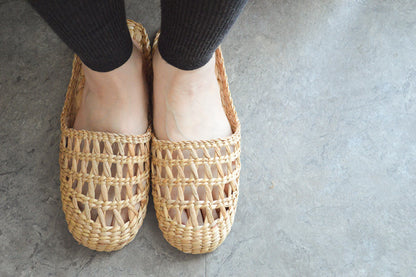 Slippers -Open weave- Fore, Center, Entire / Water hyacinth / THA 3115208