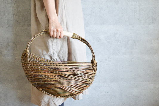 Zarzo basket 3 colors of handle / Willow / FRA 330801