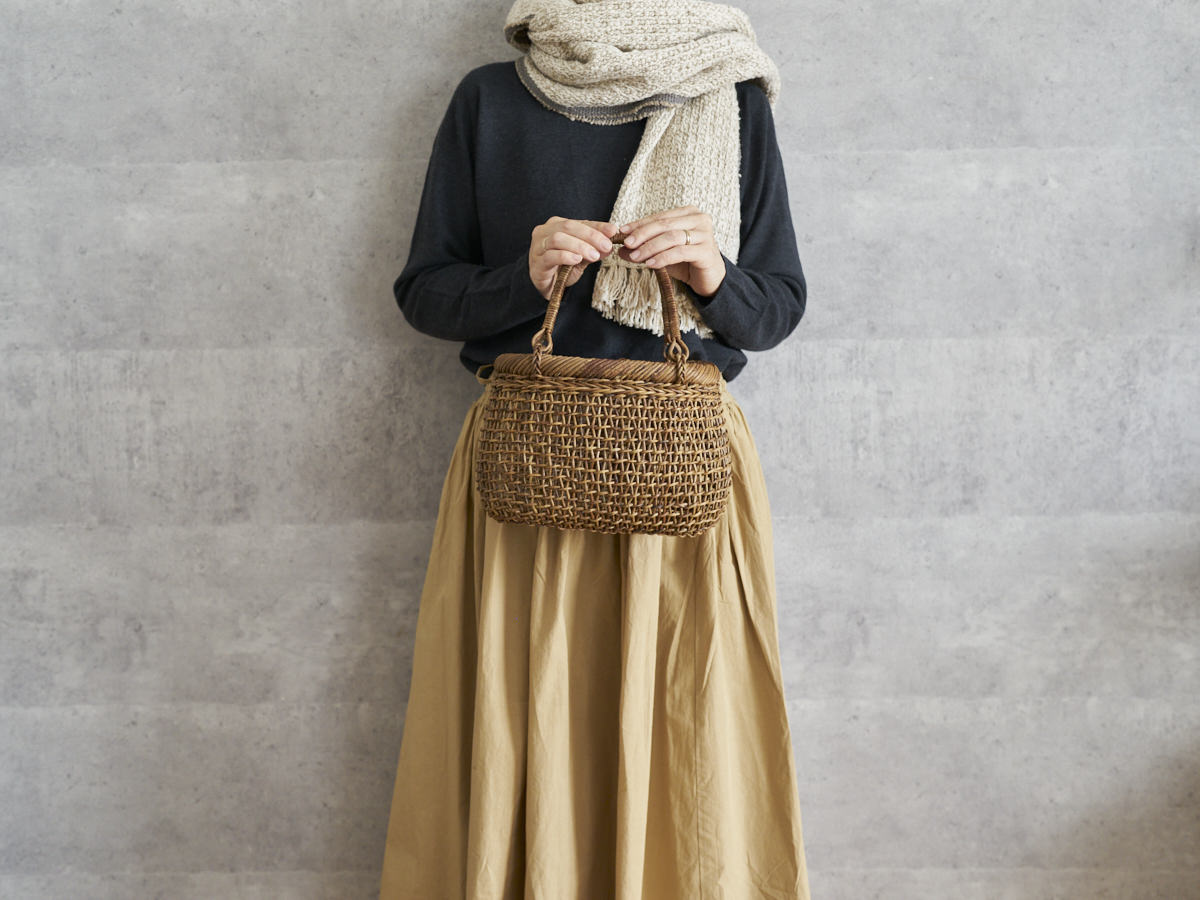 Premium Tote Basket XS – Sukashi Weave / Akebi Vine / Nagano-JPN 311216-4