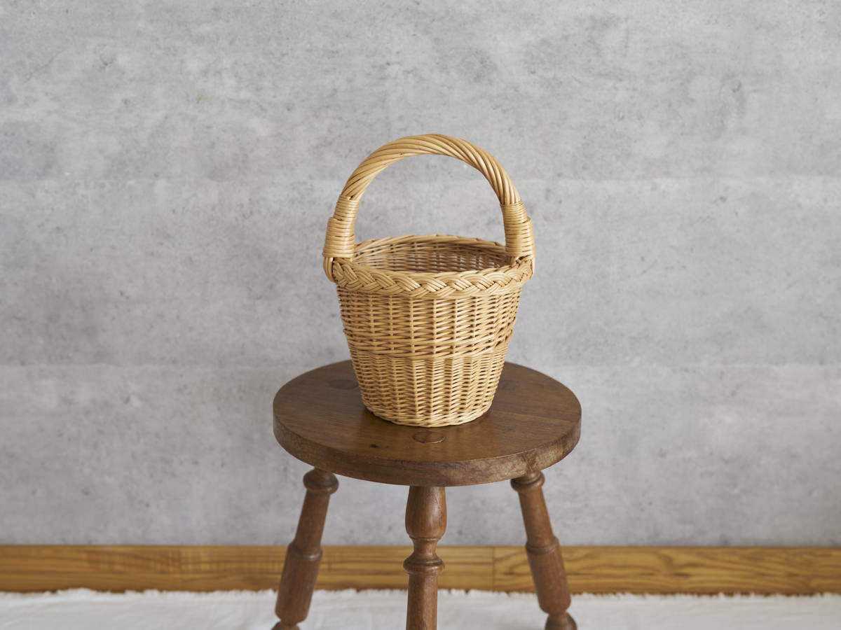 リトアニア/やなぎ　シギタスさん　手つきトールバスケット　ミニ　140522-9