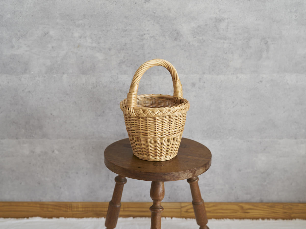 リトアニア/やなぎ　シギタスさん　手つきトールバスケット　ミニ　140522-9