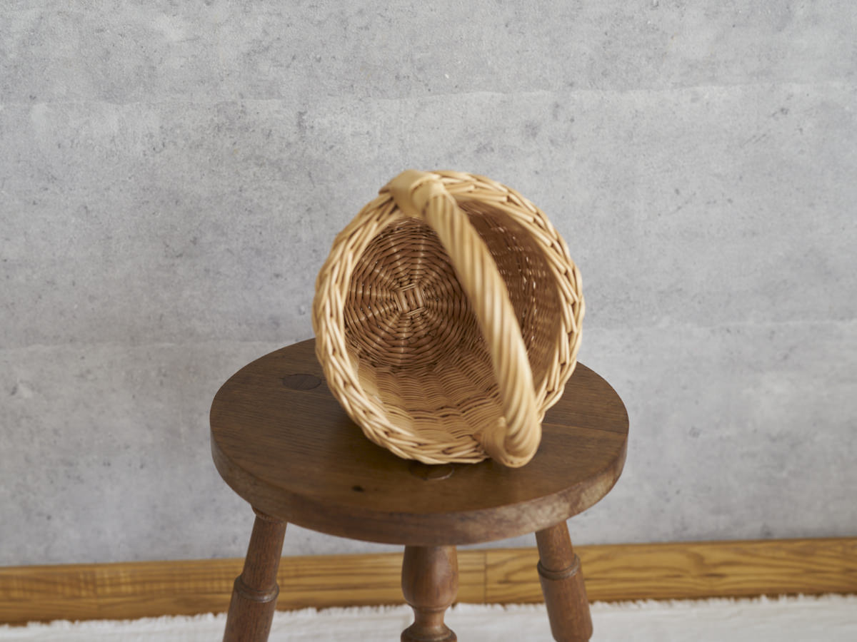 リトアニア/やなぎ　シギタスさん　手つきトールバスケット　ミニ　140522-9