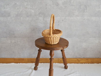 リトアニア/やなぎ　シギタスさん　手つきオーバルバスケット　ミニ　140522-10