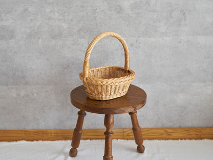 リトアニア/やなぎ　シギタスさん　手つきオーバルバスケット　ミニ　140522-10