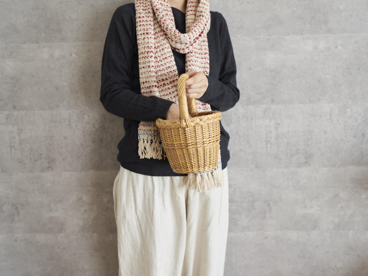 リトアニア/やなぎ　シギタスさん　手つきトールバスケット　ミニ　140522-9