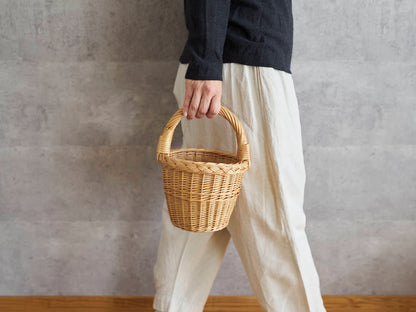 リトアニア/やなぎ　シギタスさん　手つきトールバスケット　ミニ　140522-9