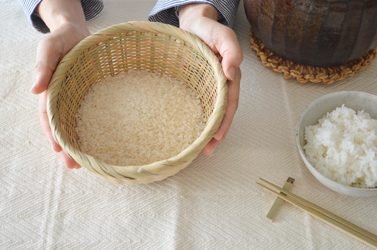 愛媛県/女竹　米とぎざる（八縦）　特小　二合用　110506-1
