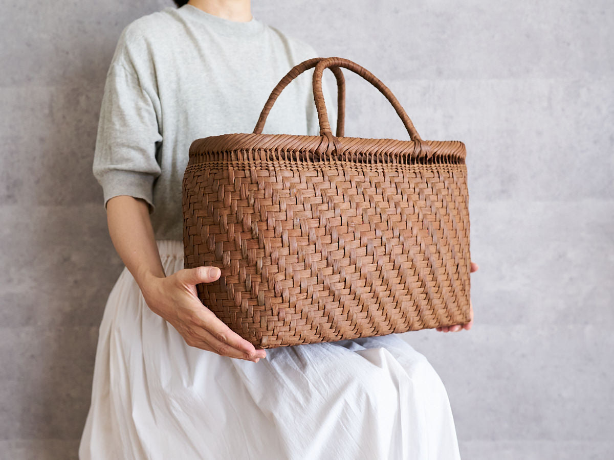 Basket Bag “Plump” Large / Grapevine / Yamagata-JPN 121901-4