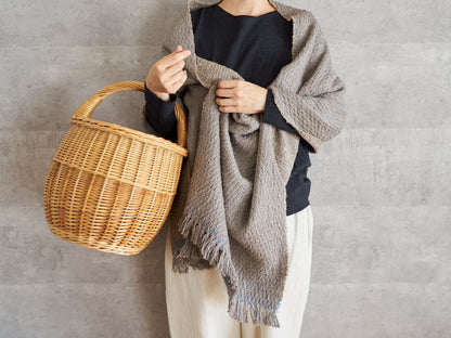 リトアニア/やなぎ　シギタスさん　手つきオーバルバスケット　ふっくら　皮つき　140522-2