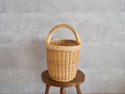 リトアニア/やなぎ　シギタスさん　手つきオーバルバスケット　140522-4