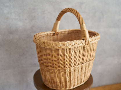 リトアニア/やなぎ　シギタスさん　手つきオーバルバスケット　140522-4