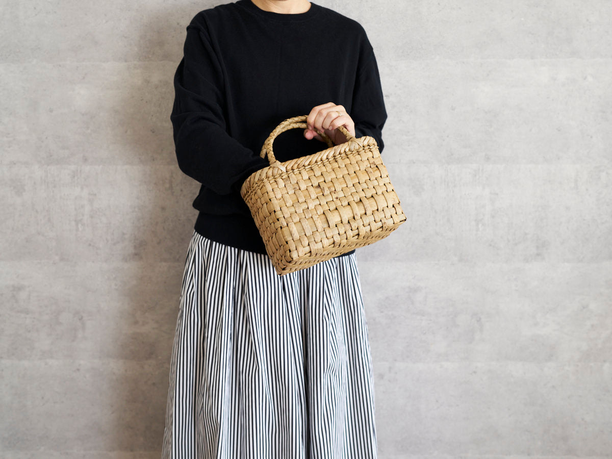 岩手県/くるみ　手提　総表皮市松　巾広ライン　1510736