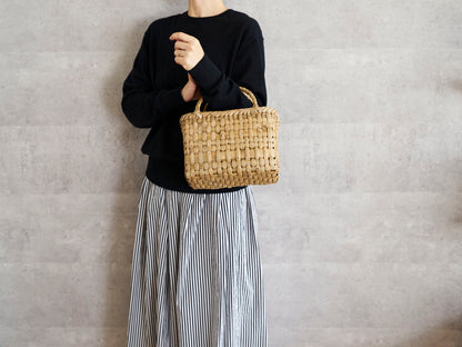 岩手県/くるみ　手提　総表皮市松　巾広ライン　1510736