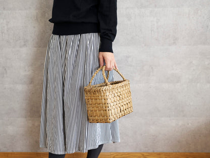 岩手県/くるみ　手提　総表皮市松　巾広ライン　1510736