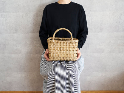 岩手県/くるみ　手提　総表皮市松　巾広ライン　1510736